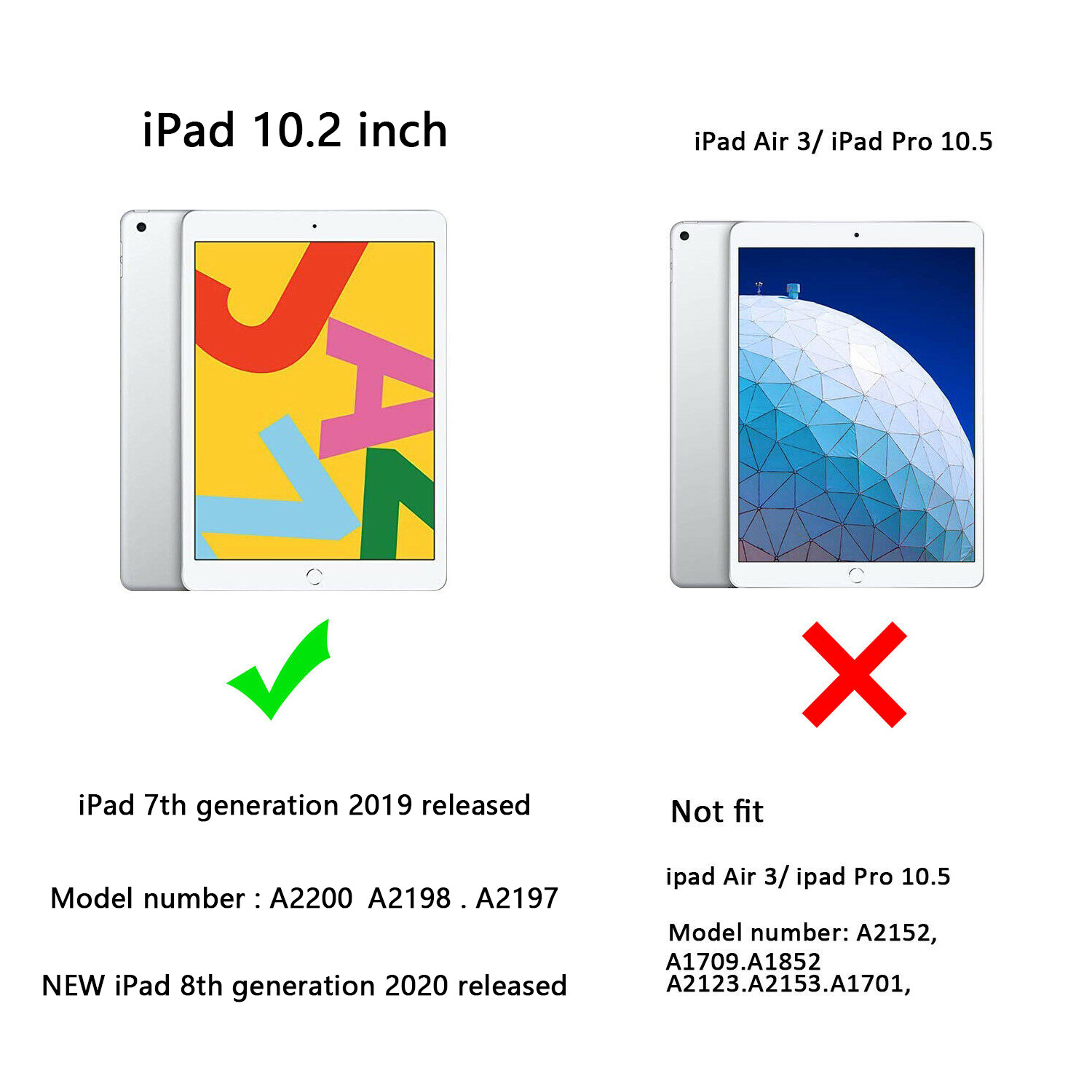 For Apple iPad 10.2” Tablet Case 2021 9th Hybrid Case Full Body Protective Cover