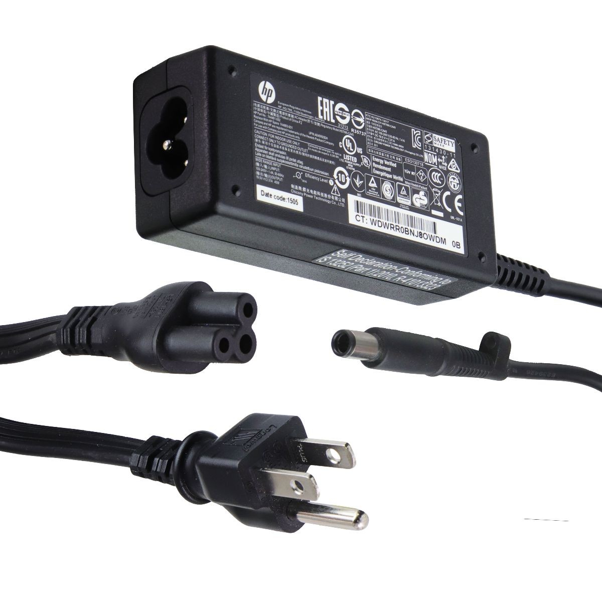 HP 45W Laptop AC Power Adapter HSTNN-CA40/Big Barrel – Black