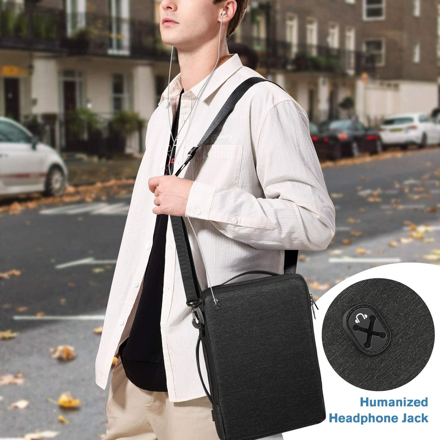 13 Inch Laptop Shoulder Bag Water Resistant Electronics Carrying Bag for MacBook