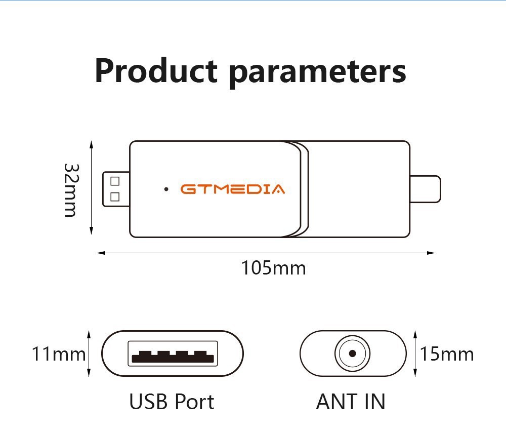 4K ATSC 3.0/1.0 QAM-B TV Tuner Stick over-the-air OTA Signal Meter DVR Record