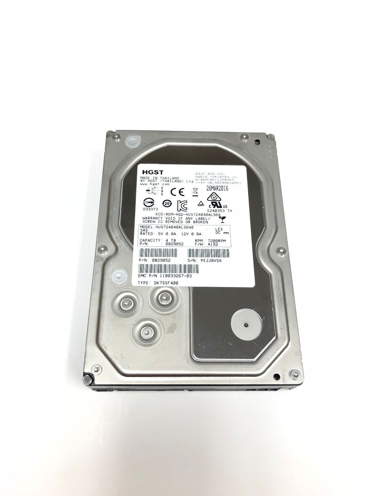 HGST 0B29852 4TB SAS Hard Drive 3.5″ HUS724040ALS640 LOT OF 4
