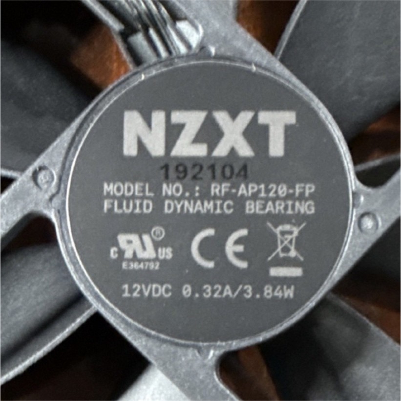 NZXT RF-AP120-FP 120mm Fluid Dynamic Bearing Black Case Fans 2-Pack