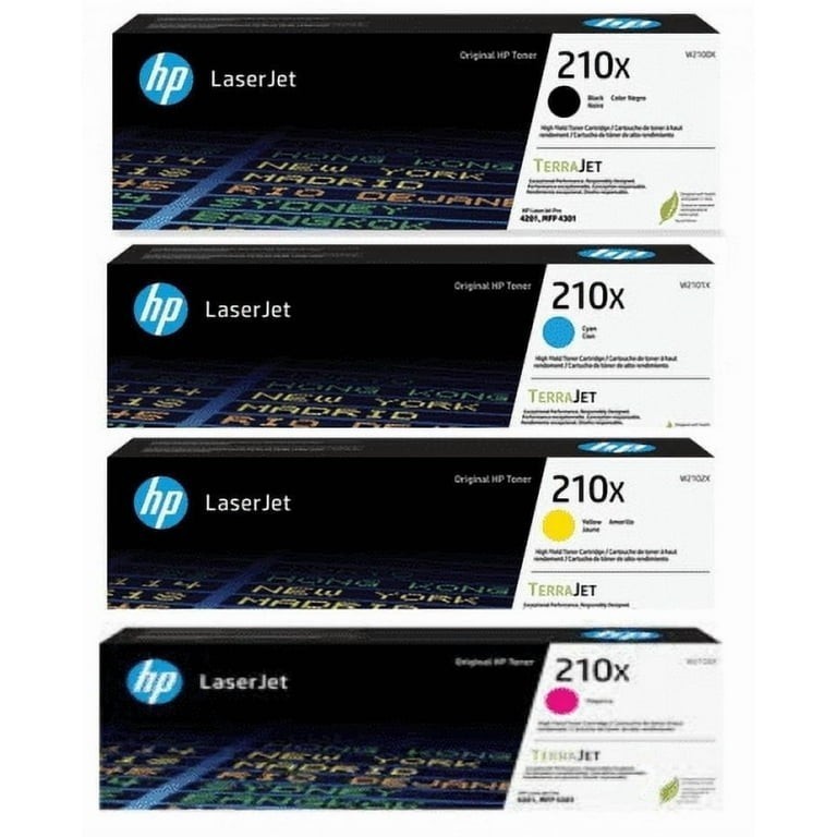 Genuine HP 210X High Yield Toner Set (4-Pack) W2100X-W2103X 4201 4301 New Sealed