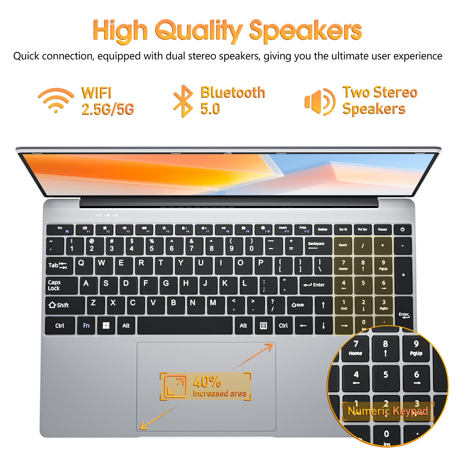 SGIN 15.6″ FHD Laptop – Intel N4000 – 4GB Memory 128GB SSD – Windows 11 – NEW