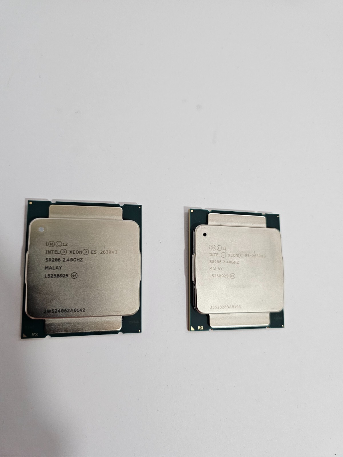 Intel SR206 Lot of 2 Xeon E5-2630 v3 2.4GHz 8-Core CPU Matched PAIR