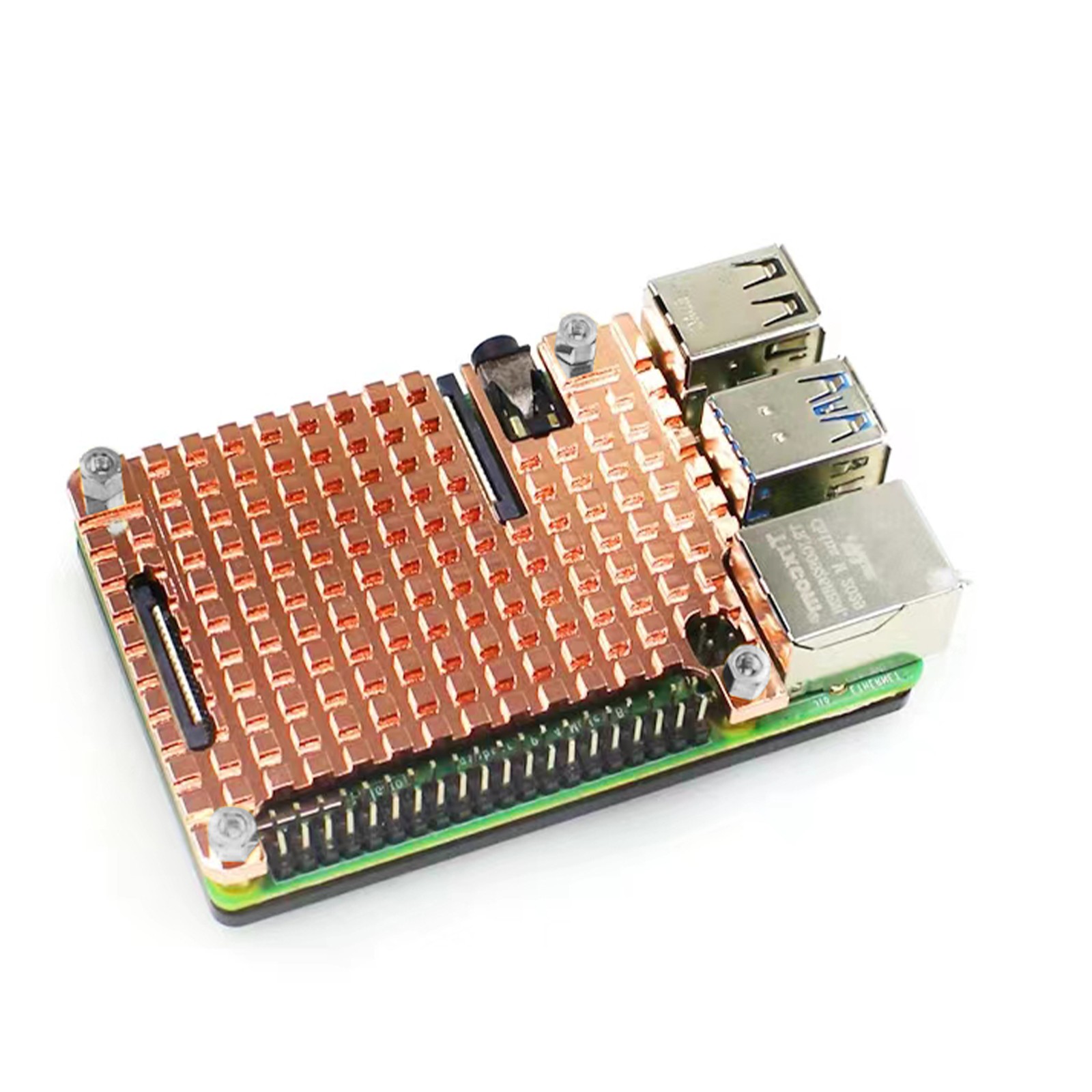 Thin Copper Heatsink Protective Passive Cooling Case Shell For Raspberry Pi 4B