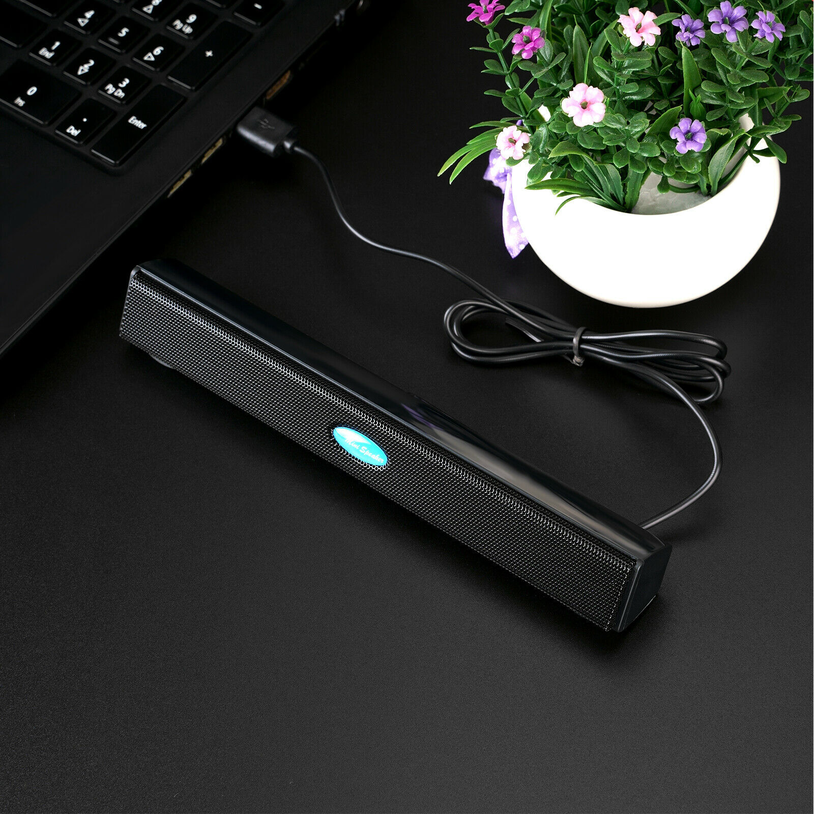 Wired USB Computer Speakers Stereo Sound Bar With Clip For PC laptop Desktop