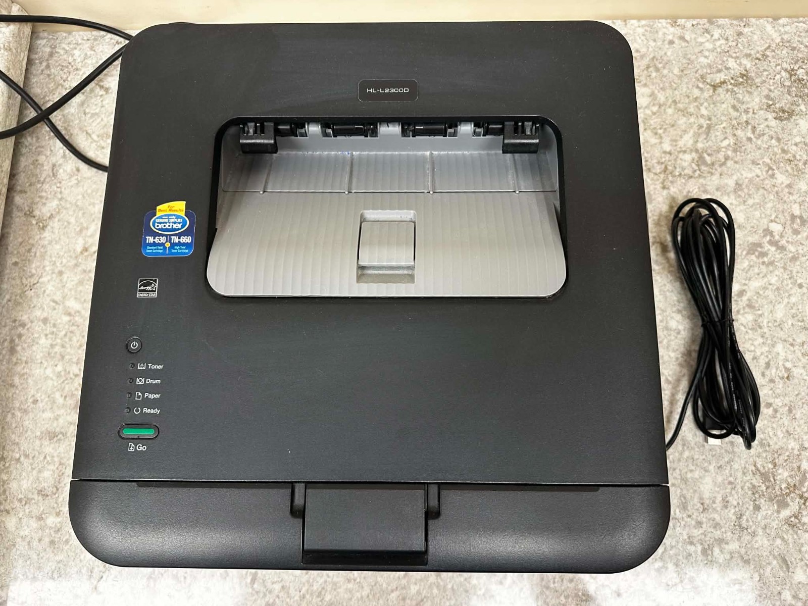 Brother HL-L2300D Monochrome Laser Printer w/ Duplex Cable Toner + USB Cable