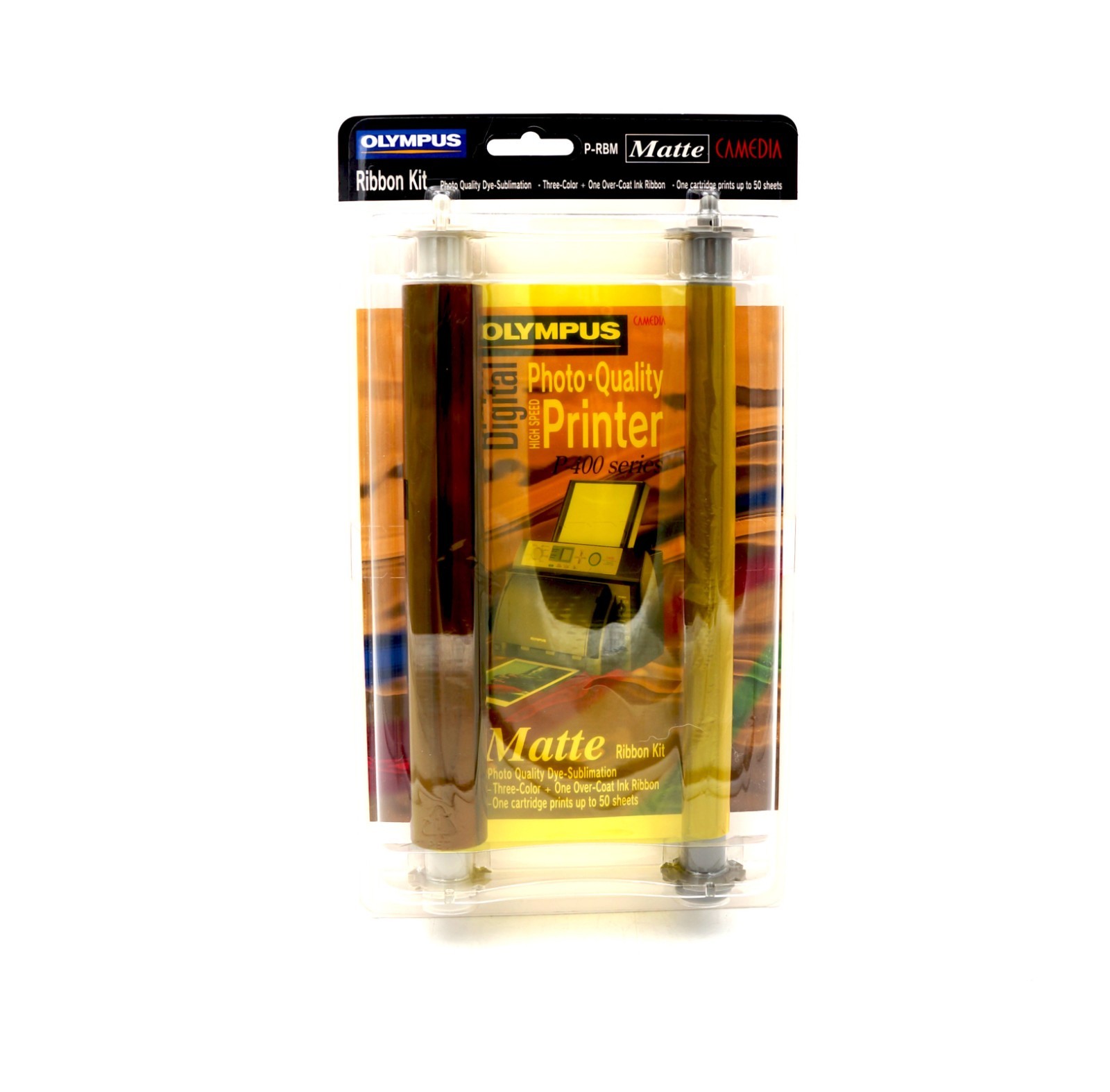 OLYMPUS P-400 Ribbon Kit Matte 200863 Print 50 Sheets P-RBM 10/03 Camedia Ink
