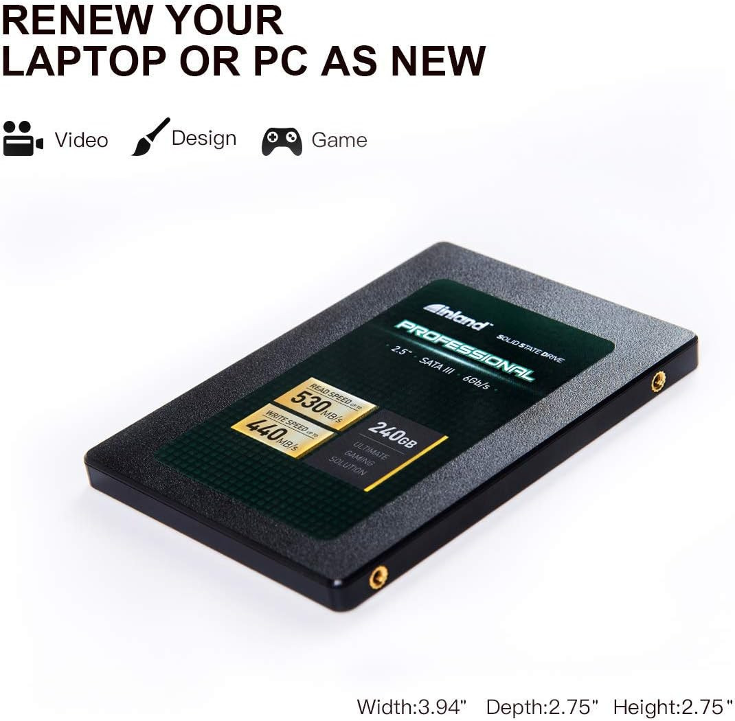 Professional 240GB SSD 3D NAND SATA III 6Gb/S 2.5″ 7Mm Internal Solid State Driv