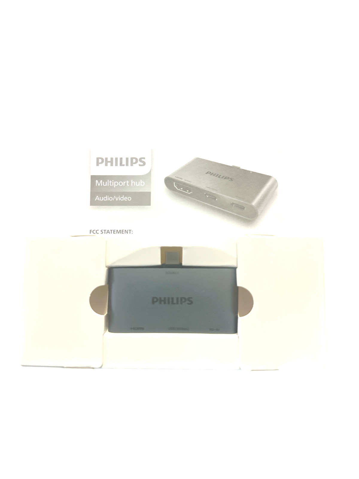 Philips USB-C Multiport Hub, 4K HDMI Display, 10bps 2 5Gbps USB-A Data SWL3303M