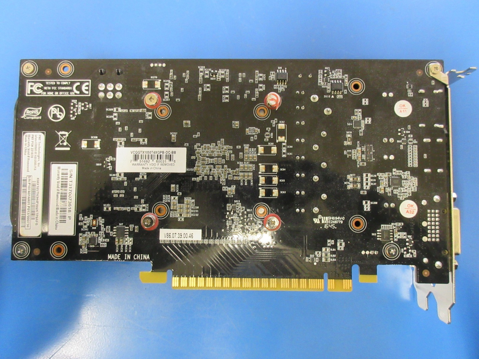 PNY Nvidia GeForce GTX 1050 Ti : 4GB GDDR5 : Graphics Card : Tested & Working