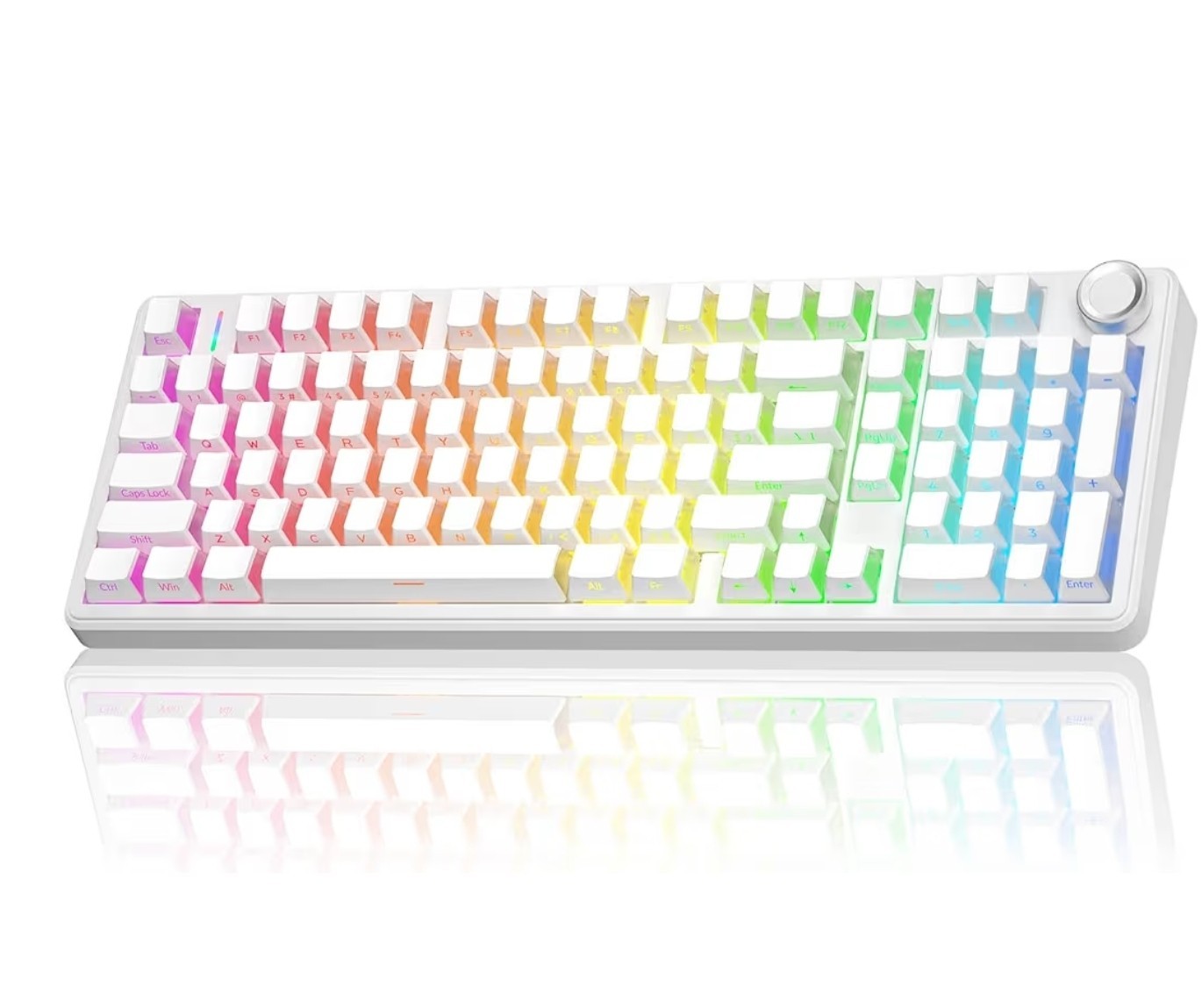 AULA F99 Pro Wireless Mechanical Keyboard Silent White RGB Hot Swappable Gaming