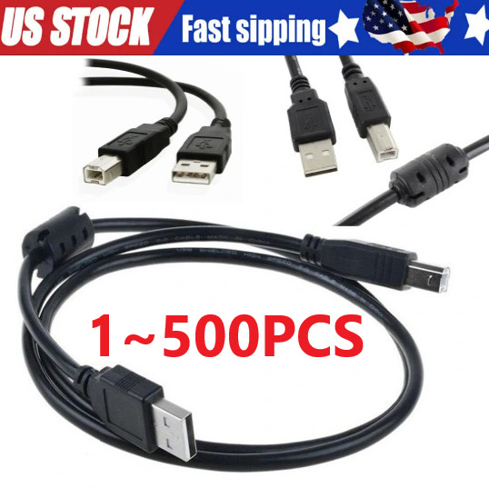 NEW USB 2.0 A TO B High Speed Printer Scanner Premium Cable Cord 1.5m Lot