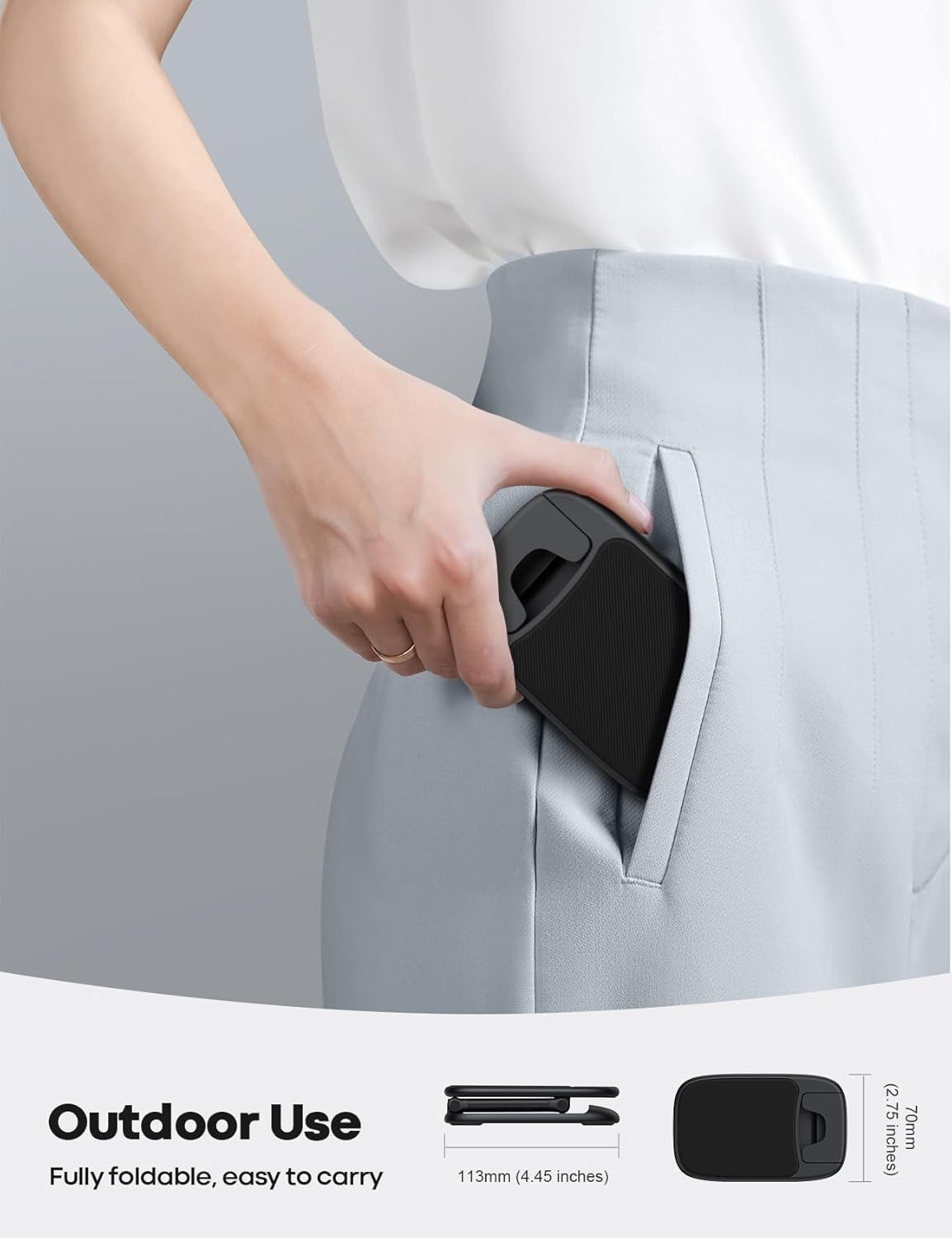 Lamicall Cell Phone Stand for Desk – [Height Adjustable] Foldable Mobile Phone H