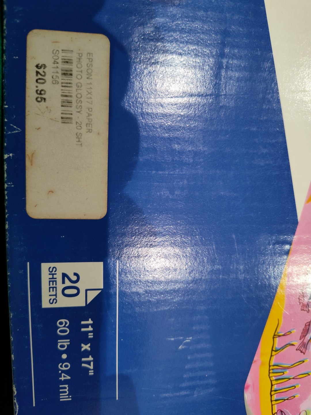 NEW Epson S041156 * 60 lb Photo paper ( 11 x 17 Inch) NEW one Pack of 20 sheets