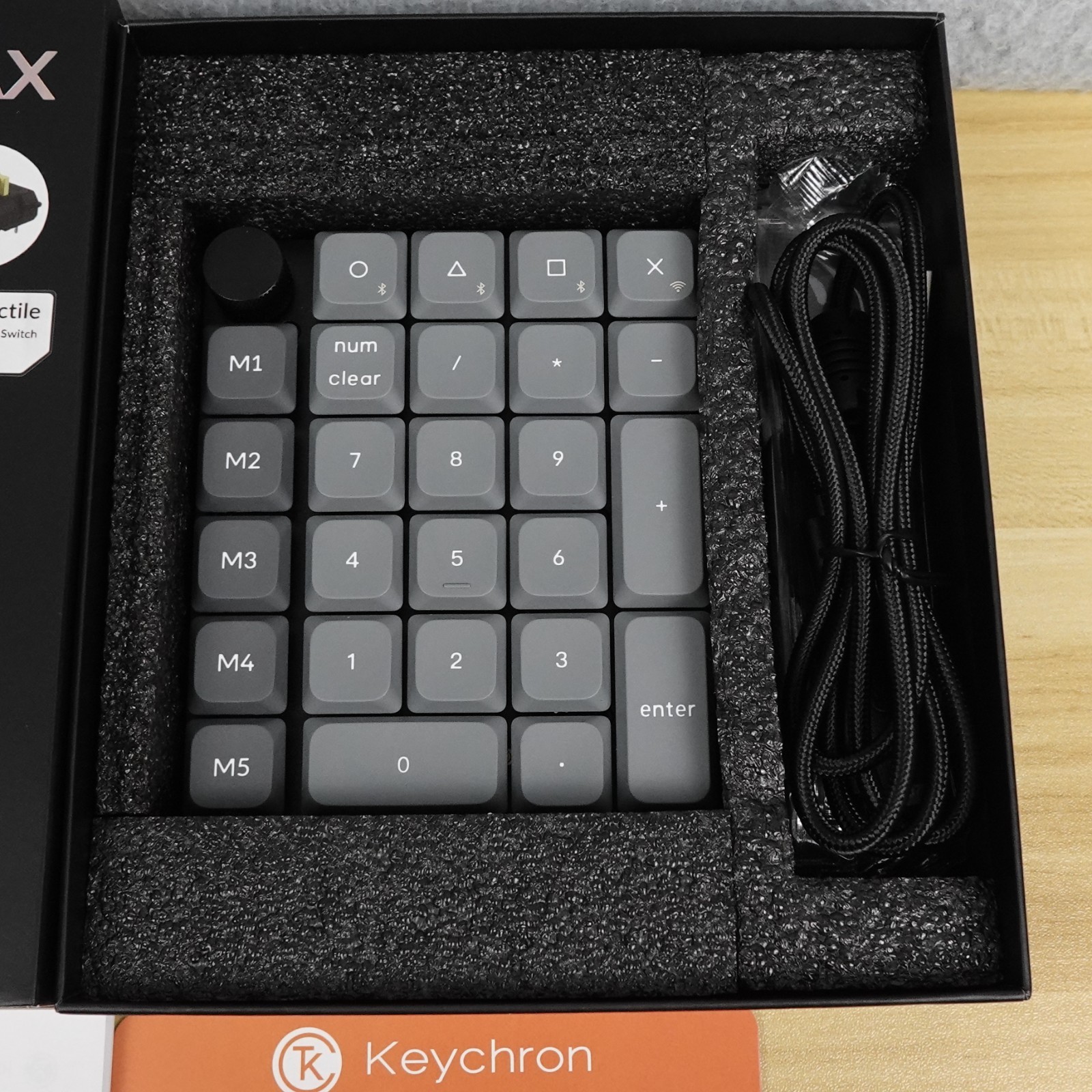 Keychron K0 Max Wireless Mechanical Number Pad Banana Tactile New Open Box
