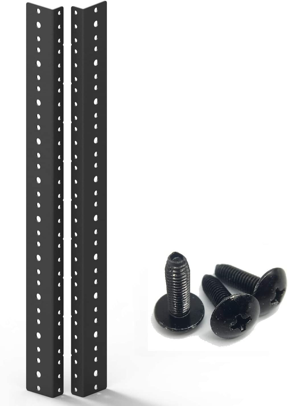 10U Steel Rack Rails Kit with Hardware – 2 Pieces