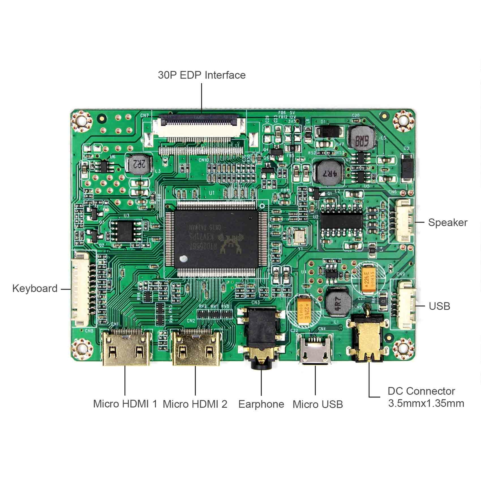Mini HD MI LCD Controller Board 12.6 in NV126B5M-N41 1920X515 Touch LCD Screen
