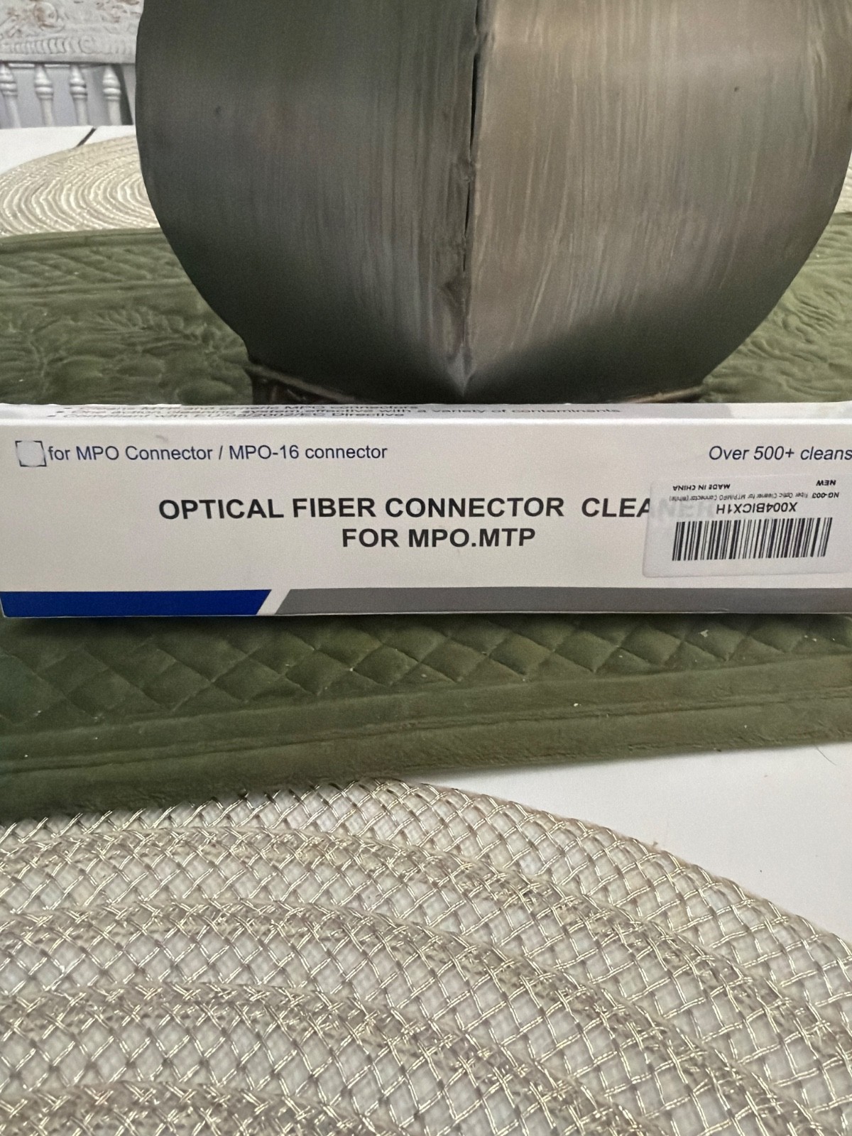 Fiber Optic Cleaner for MPO/MTP Connectors, over 500 Cleans, Fiber Endface & Op