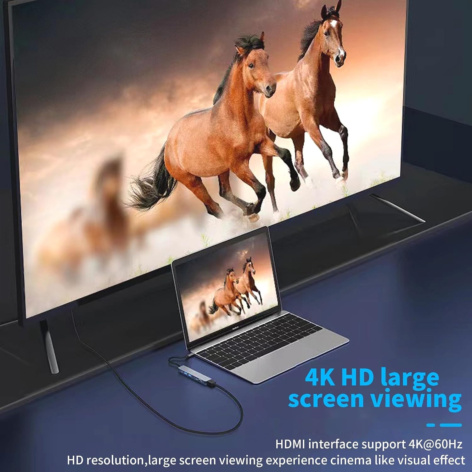 7-in-1 USB C Hub with 4K Output & 100W PD Charging for Ultimate Convenience
