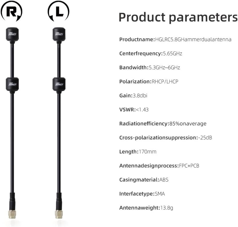 High-Performance 5.8G Dual Antenna with SMA Connector – 30% Better Coverage
