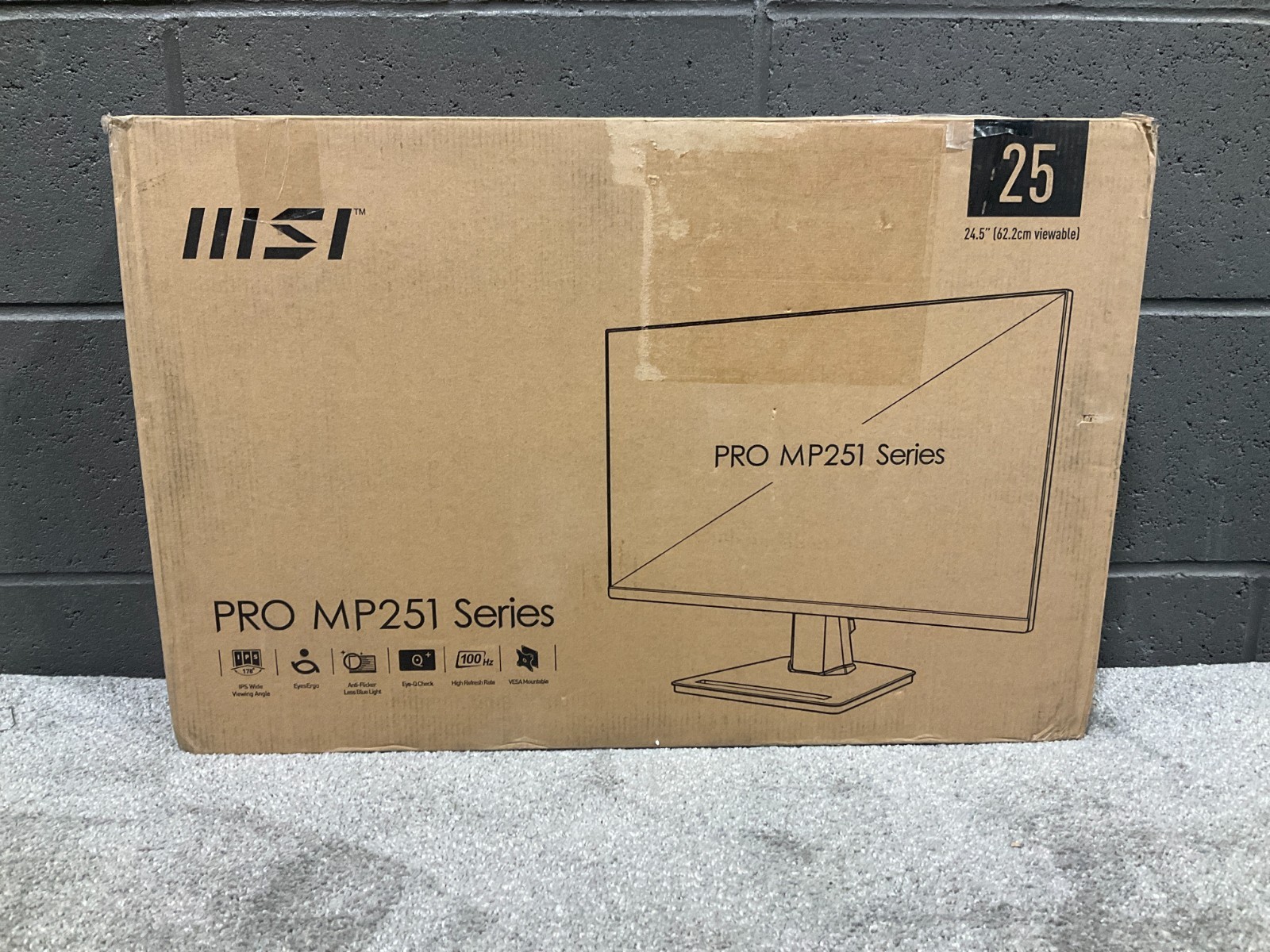 MSI Pro MP251 24.5″ LED LCD Monitor 1080p 9S6-3PC2CM-001 ✨❤️✨✨❤️✨ NEW! OPEN BOX!