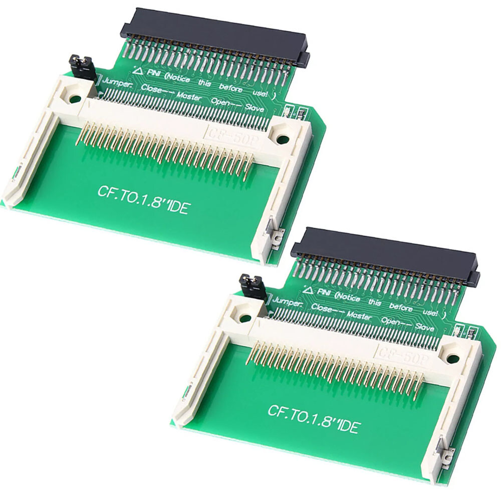 2x CF Compact Flash Memory Card To 50pin 1.8″ IDE Hard Drive For SSD Adapter USA