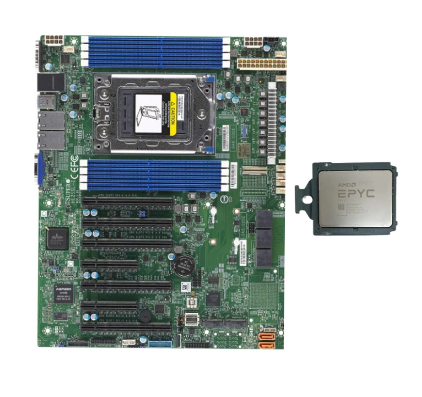 Supermicro H12SSL-i Motherboard With AMD EPYC 7A23 48 Cores 96 Threads 2.65GHz