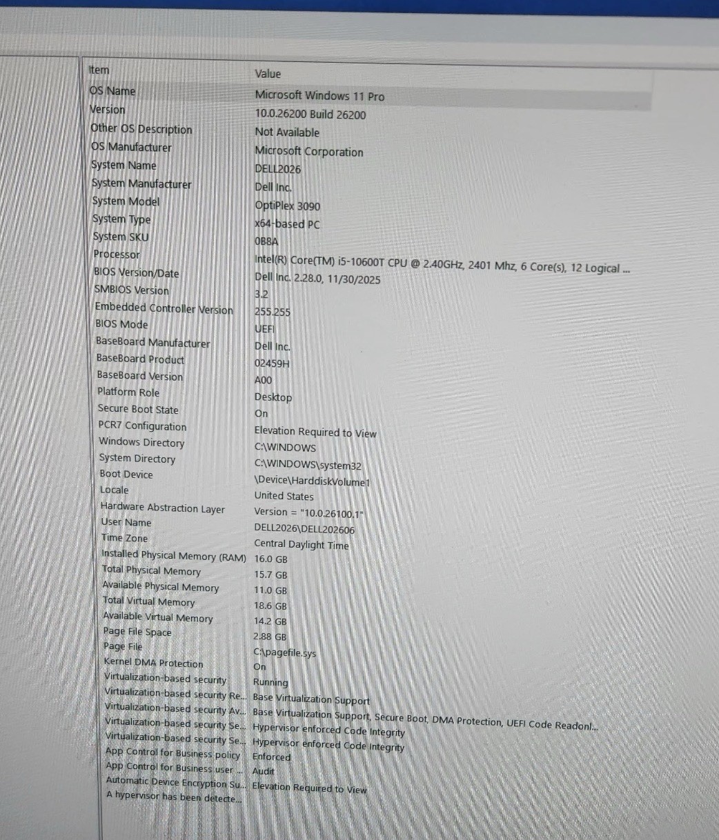 Dell Optiplex 3090 Micro Intel Core i5-10600T, 16 GB RAM, 256GB NVMe