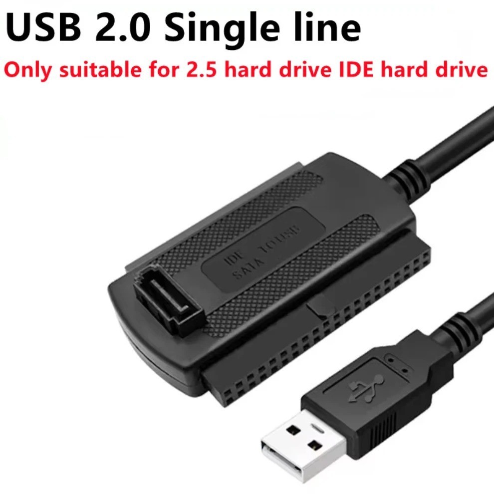 New IDE SATA to USB 2.0 Adapter Converter Cable For 2.5 3.5 Inch Hard Drive HD
