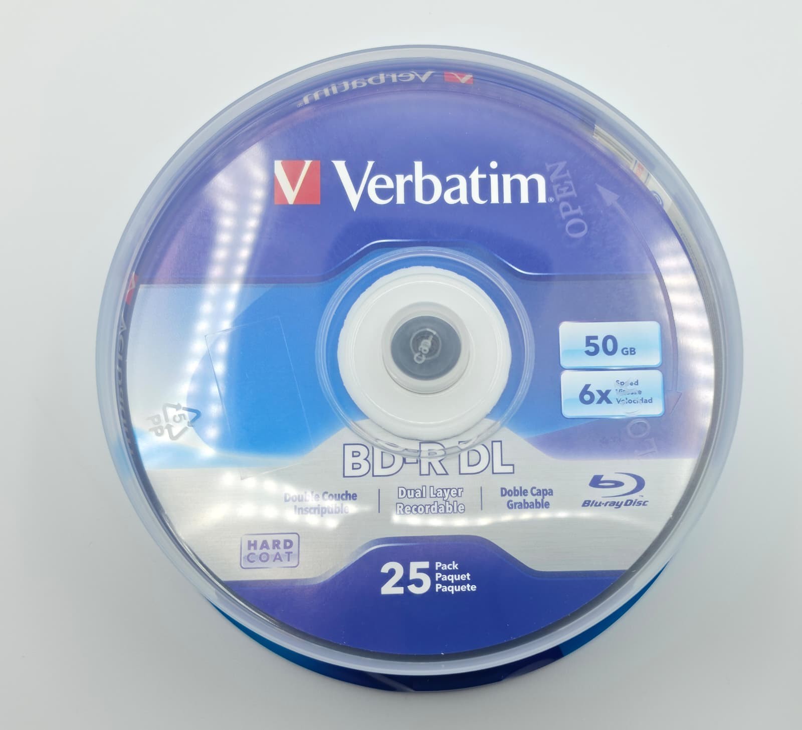Verbatim 98356 25pk BD-R DL 50GB 6X Dual Layer Blu-ray Bluray Blank Discs