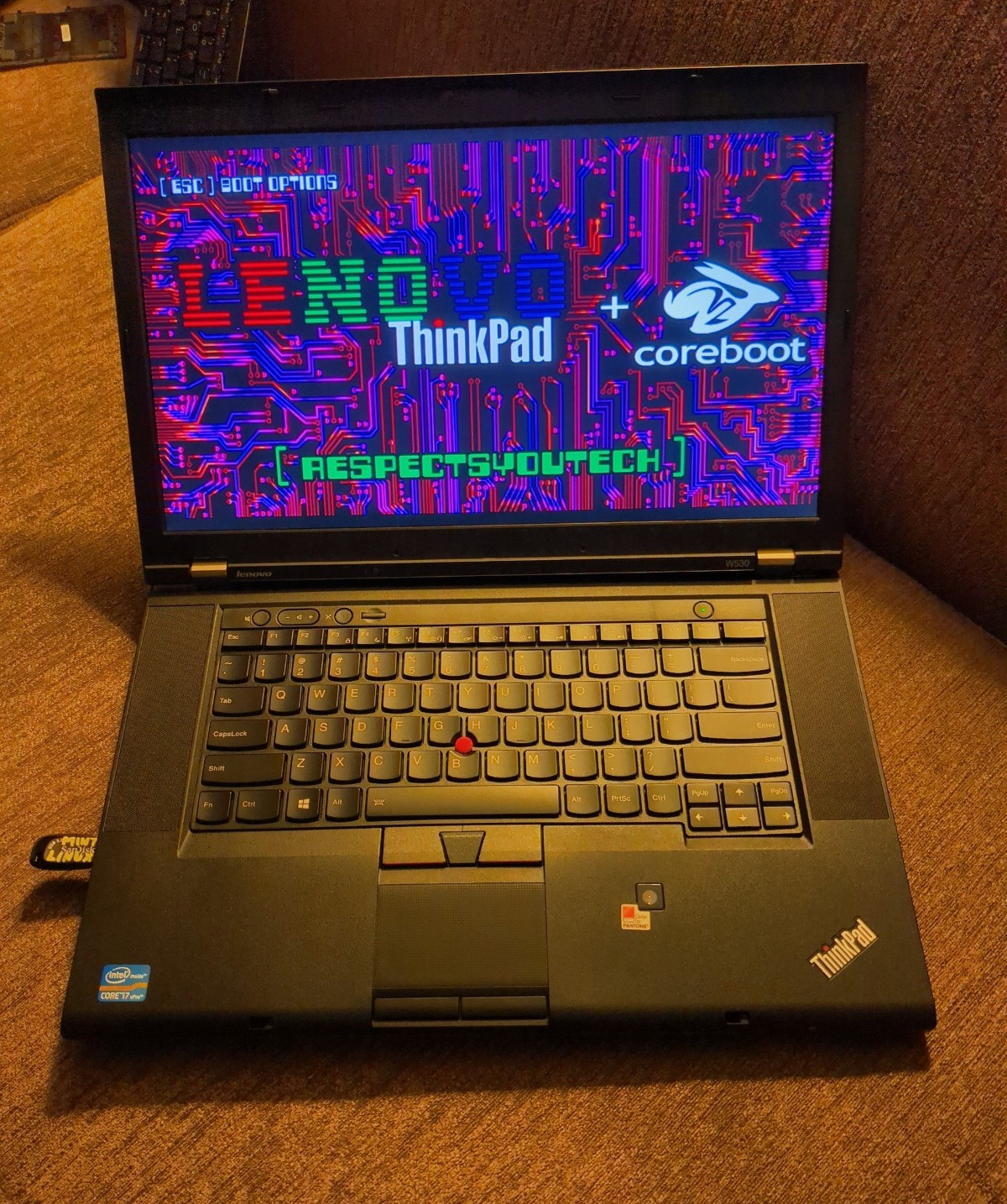 💎 coreboot ThinkPad W530 I7-3740QM+32GB RAM +1TB SSD+New Battery Expand [MINTY]