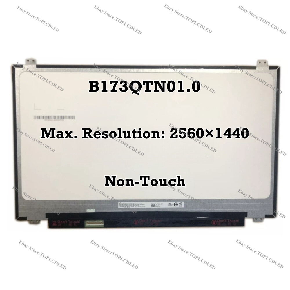 B173QTN01.0 17.3 Inch QHD 2560×1440 3K 120Hz 40 Pin LCD Screen Non-Touch Panel
