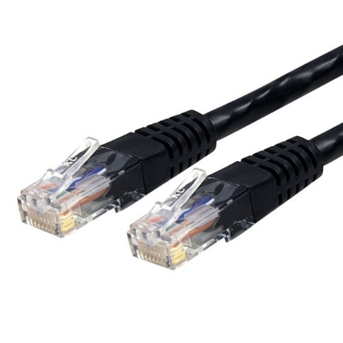 Startech C6PATCH50BK 50ft Black Cat6 UTP Patch Cable RJ45 M-F