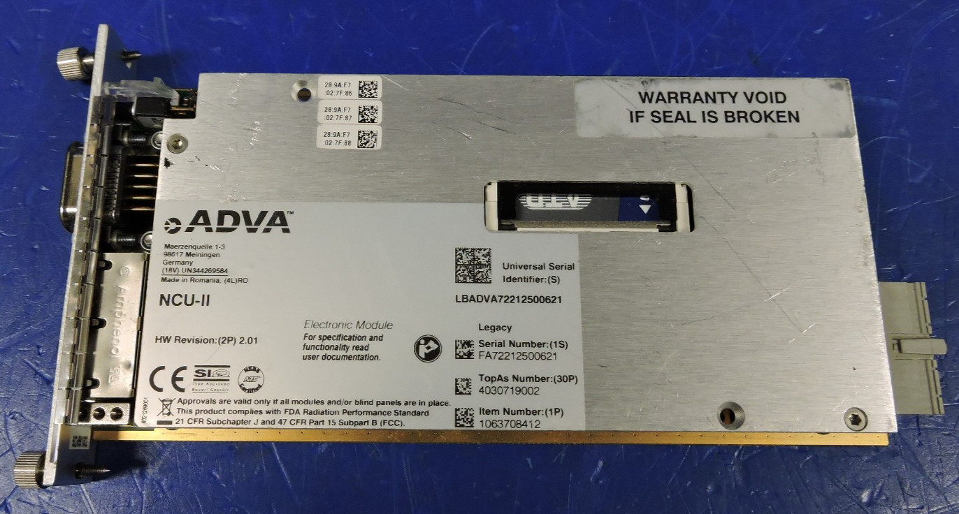 ADVA 1063708412 NCU-II Network Element Control Unit for ADVA FSP 3000R7