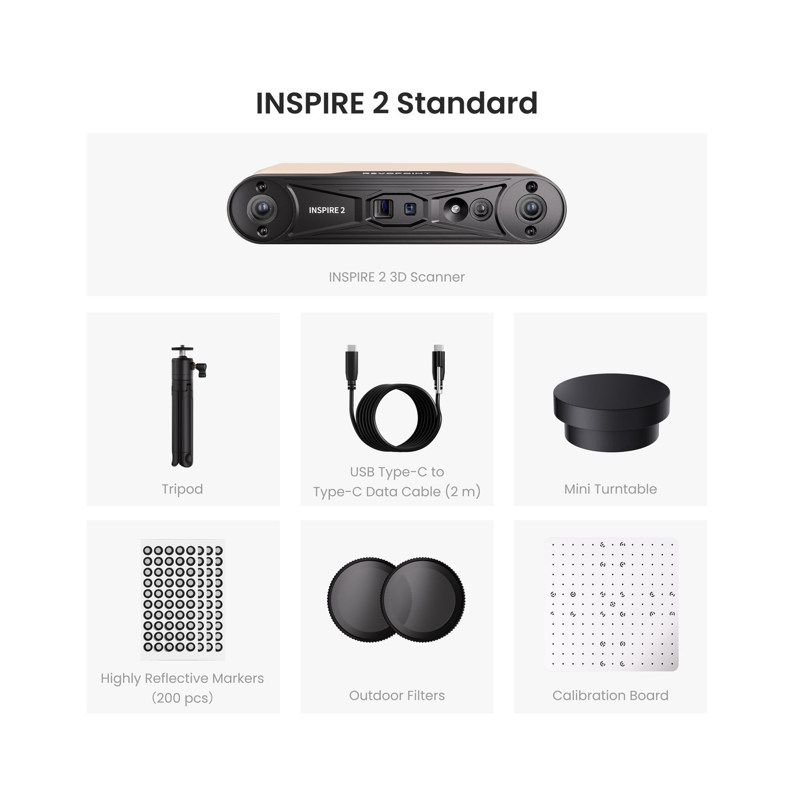 Revopoint INSPIRE 2 3D Scanner for 3D Printing Handheld, Up to 0.03mm Precisi…