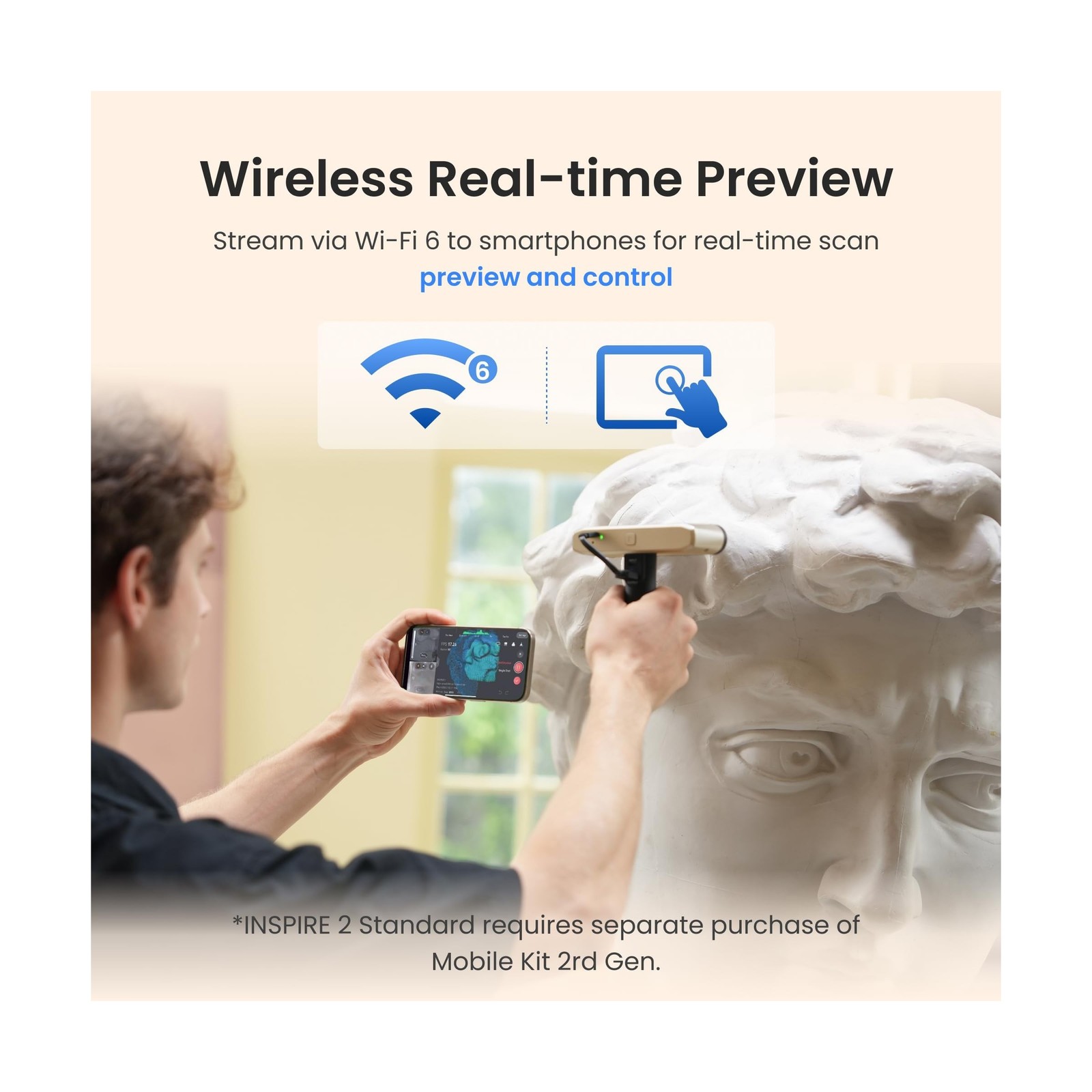 Revopoint INSPIRE 2 3D Scanner for 3D Printing Handheld, Up to 0.03mm Precisi…