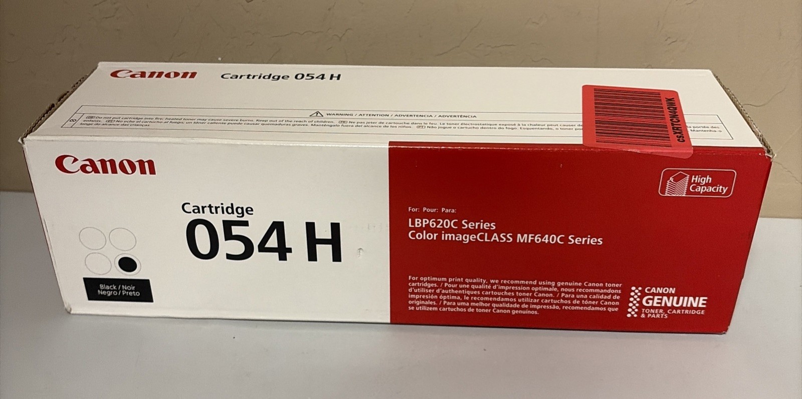 Canon Genuine 054 Black Toner Cartridge LBP620C Series New Sealed Box Read