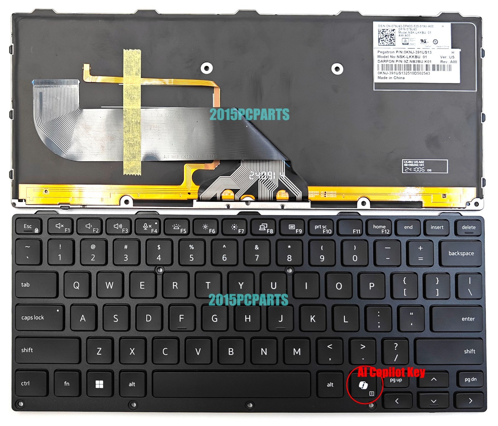 New for Dell Pro Rugged 13 RA13250 / Pro Rugged 14 RB14250 Keyboard Backlit US
