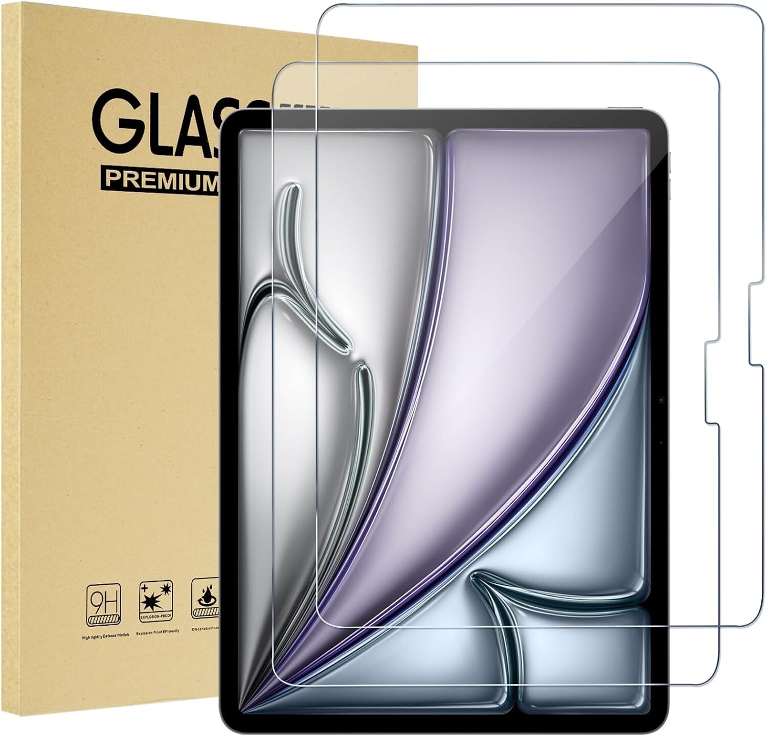 2 PCS For 2025 iPad Air 11-inch (M3 / M2) Tempered Glass Screen Protector Saver