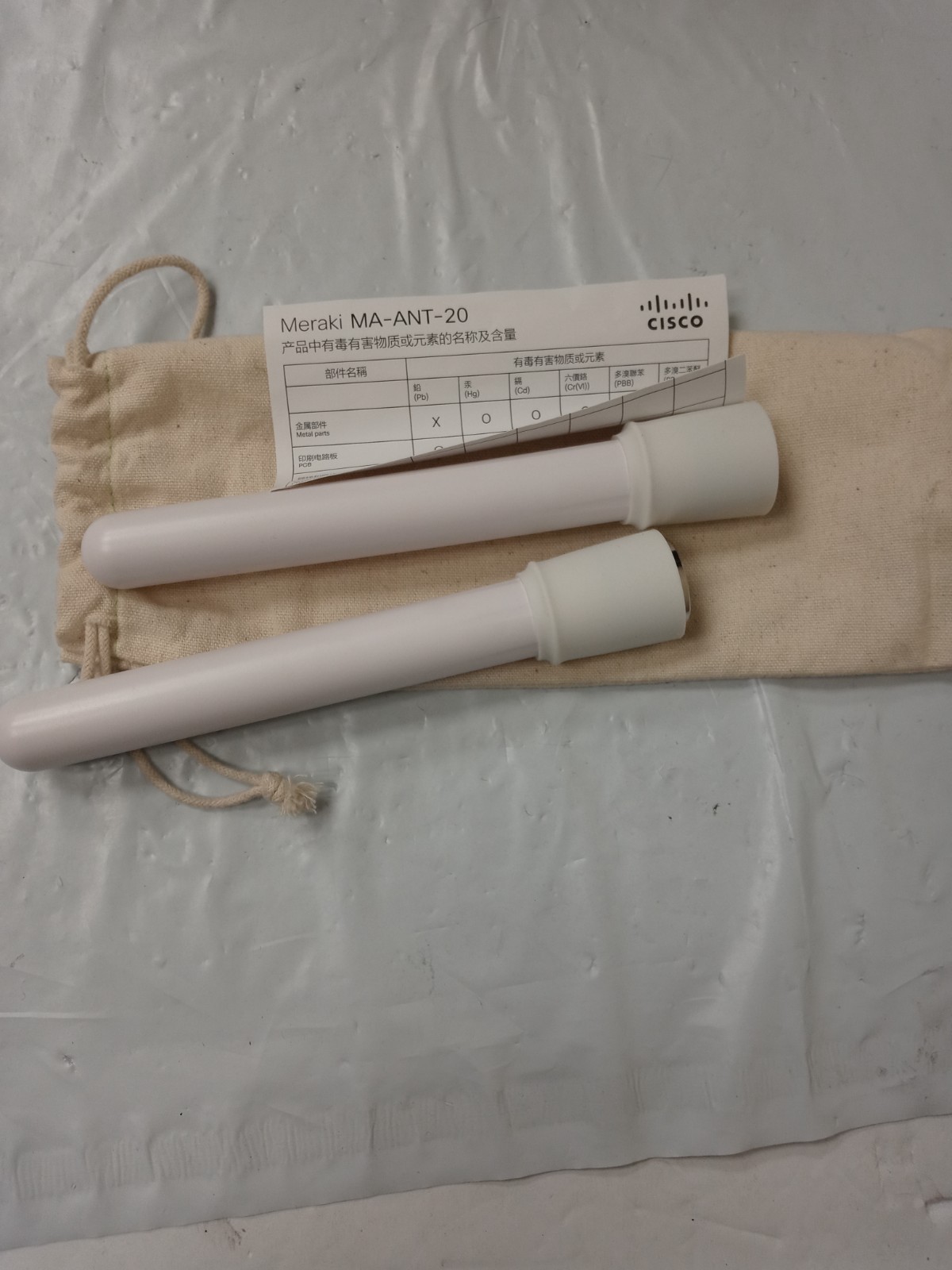Cisco Meraki MA-ANT-20 Dual-Band Omni Directional Antenna Set of 2 (J050603)