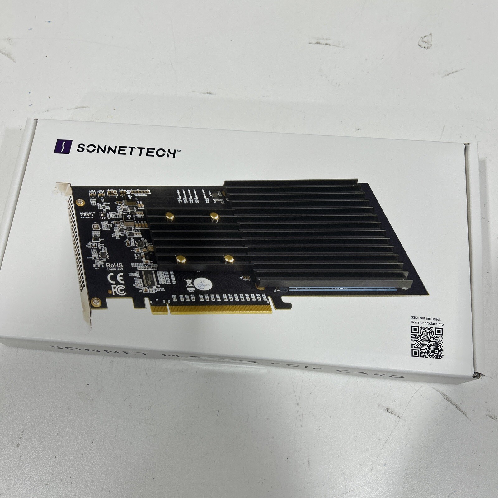 Sonnet M.2 4×4 Silent PCIe Card for NVMe SSDs #FUS-SSD-4X4-E3S