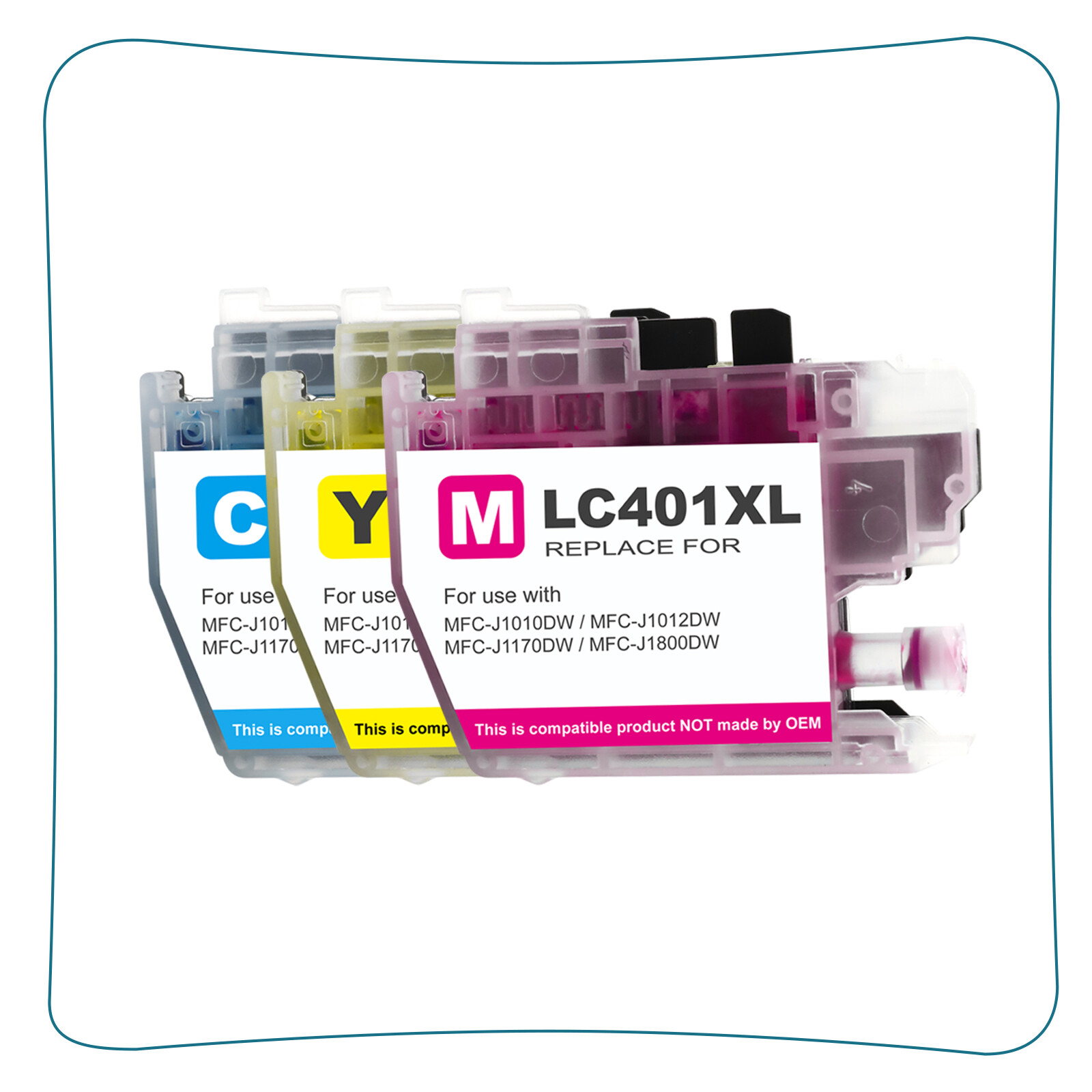 LC401XL Ink Cartridges Compatible For Brother MFC-J1010DW MFC-J1012DW Printe LOT