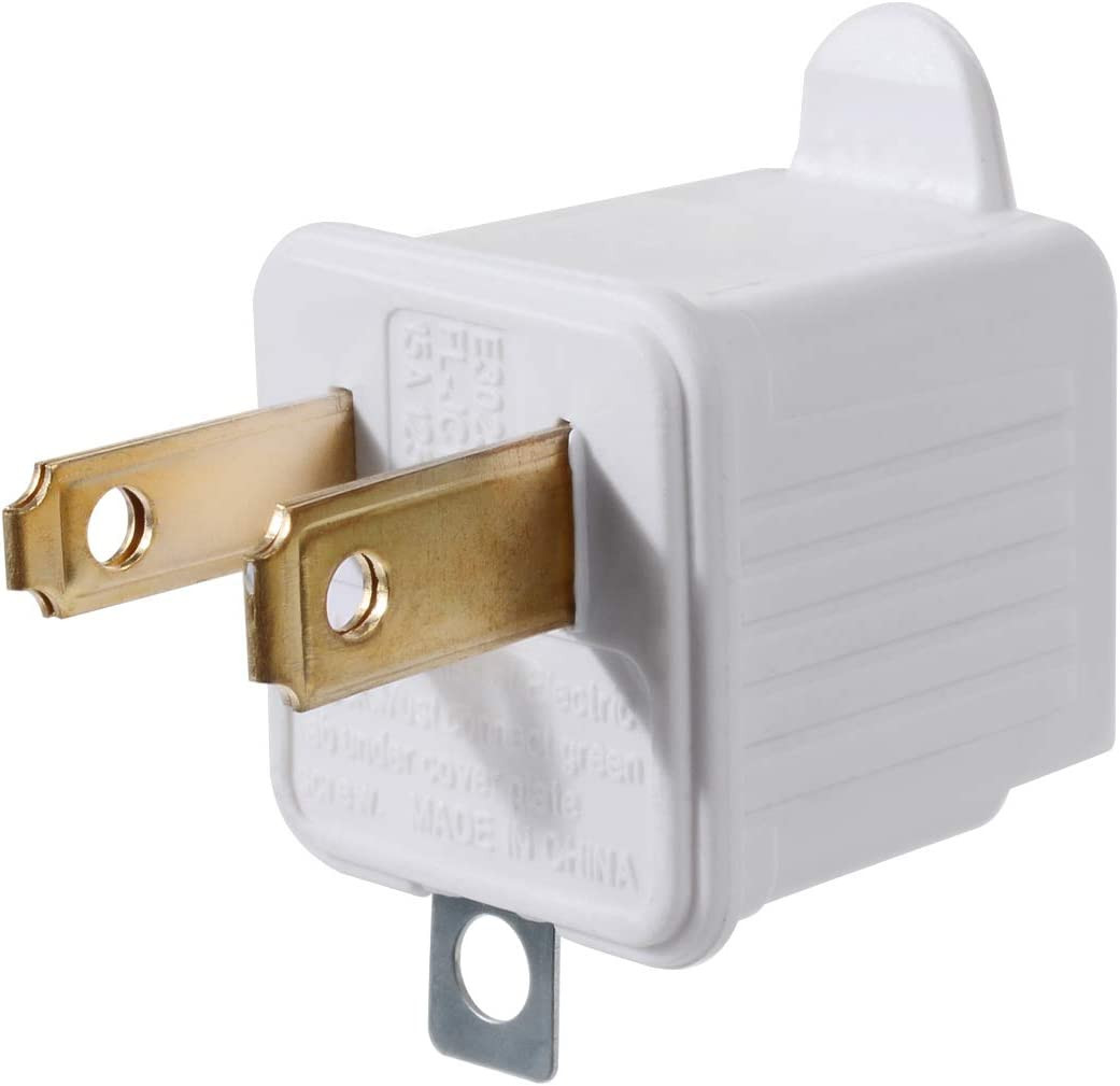 Two Prong to Three Prong Adapter 2 Pin to 3 Pin Plug Socket Adapter Extension