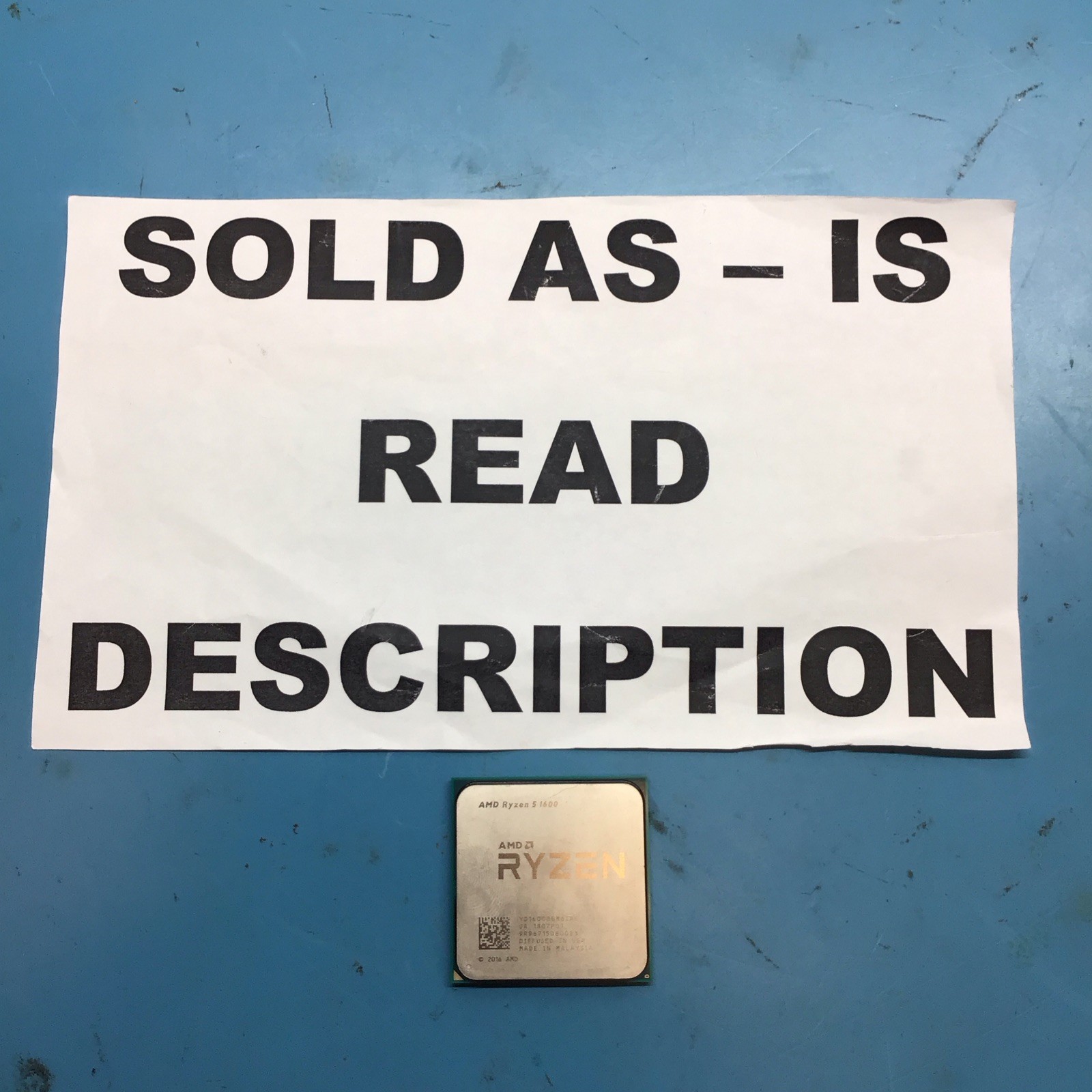 *AS-IS* AMD Ryzen 5 1600 AM4 YD1600BBM6IAE *READ*