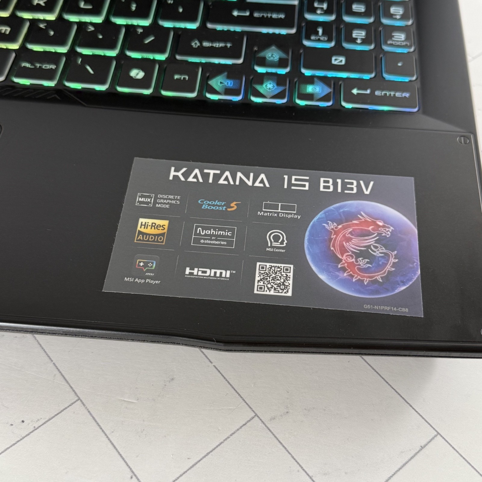 MSI Katana 15 B13VGK 15.6″ i7-13620H 2.4GHz 16 GB 1 TB GeForce RTX 4070 #H529