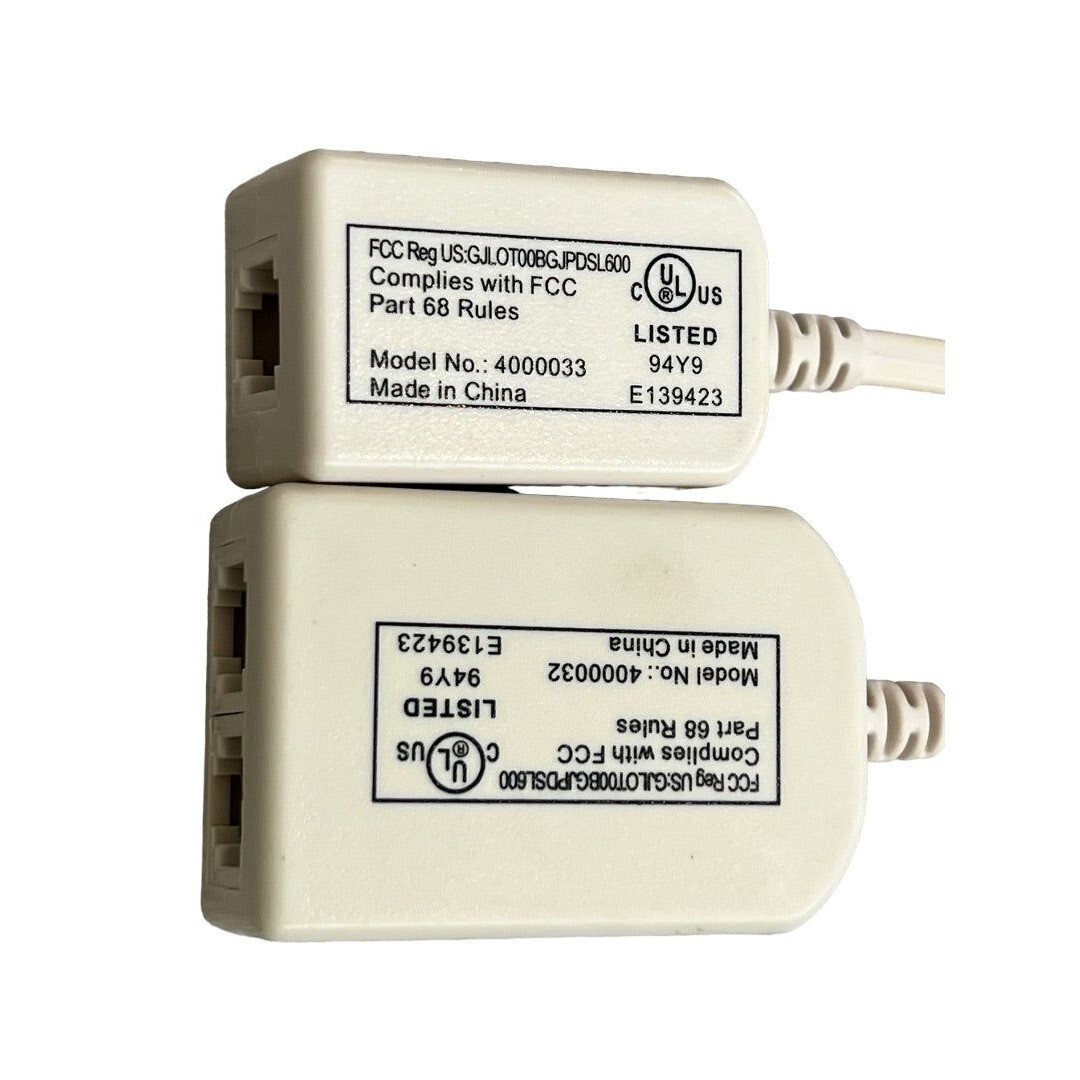 In-line DSL Noise Filter With Splitter and Single Noise Filter For Phone Fax An