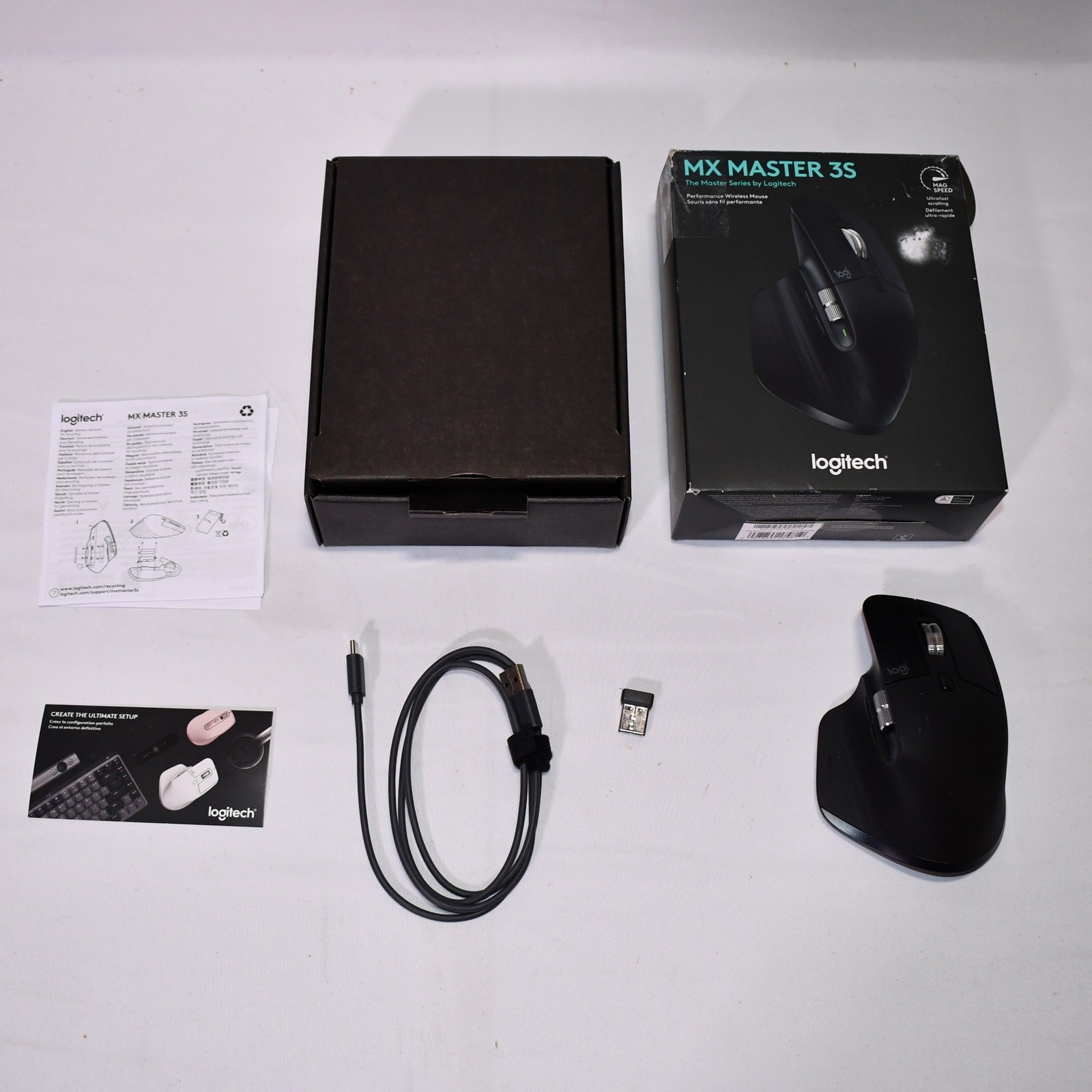Logitech MX Master 3S Wireless Laser Mouse (USB-A, Black) with Dongle 0925!!!