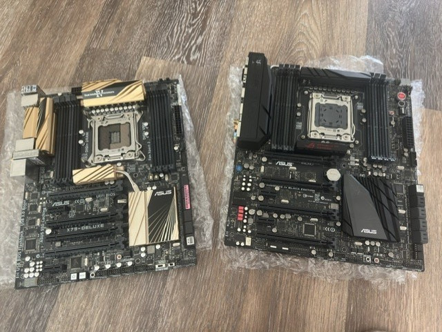 2 ASUS MOTHERBOARDS LGA 2011 Intel FOR PARTS ONLY